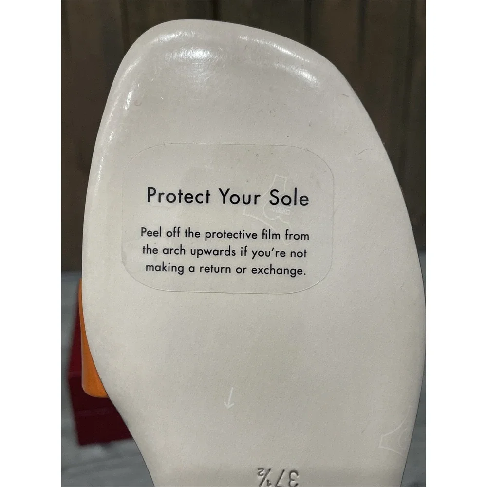 Tamara Mellon Stride Flat Gladiator Orange Patent Leather EU37.5 US7.5 $495 - Picture 9 of 13